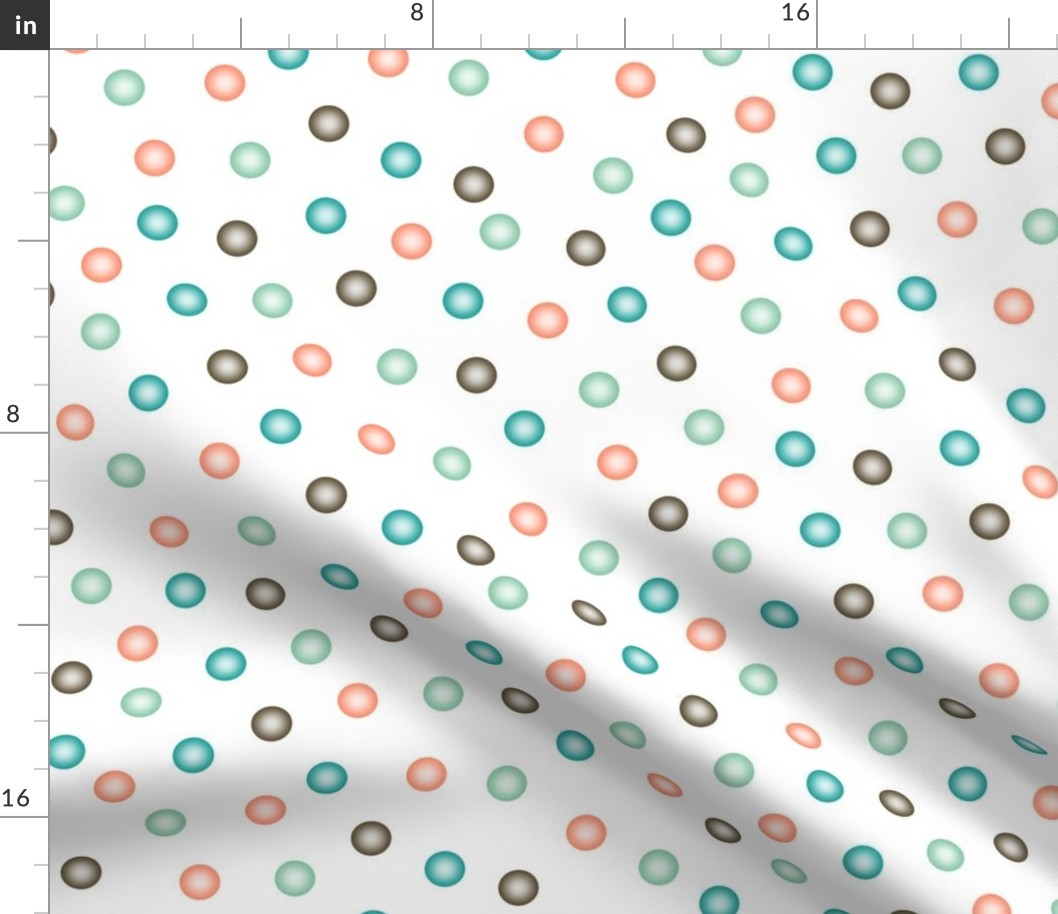 balloon dots in retro surfing colors