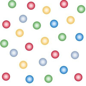 balloon dots - Christmascolors on white