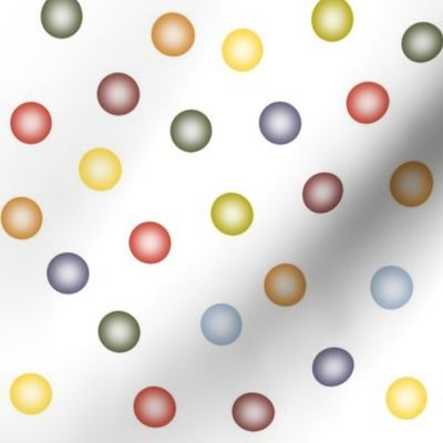 balloon dots - autumncolors on white