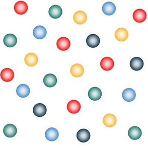 balloon dots in retro circus colors