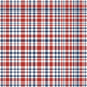 Red White Blue Country Plaid