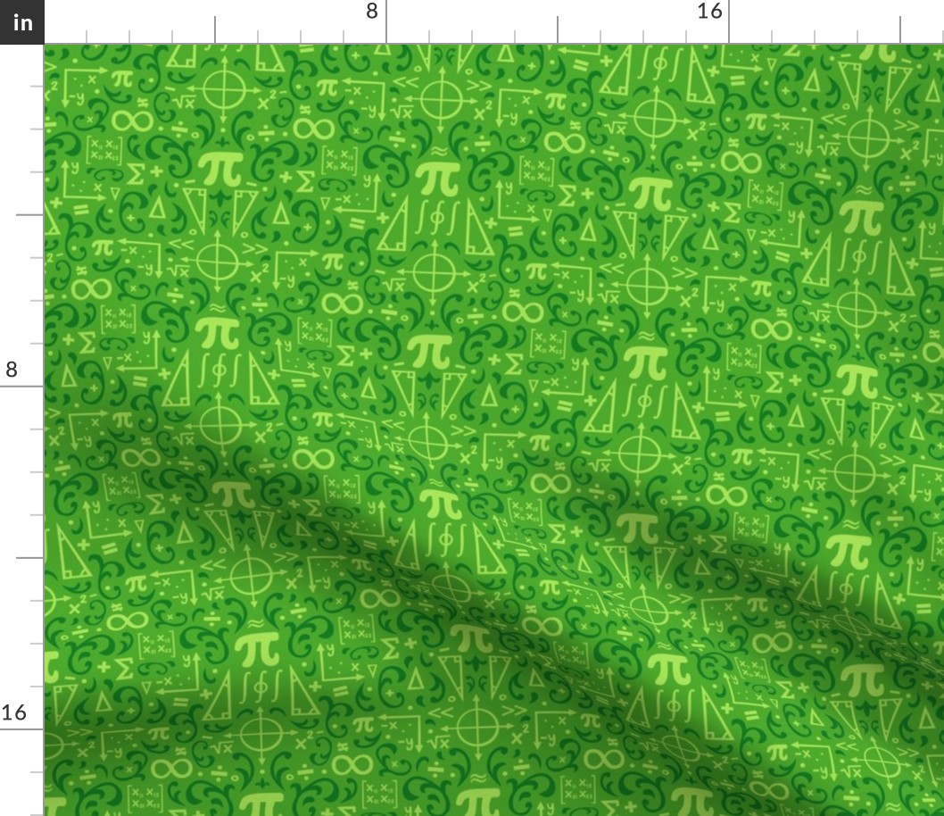  Mathematical Damask (Green)