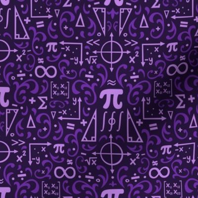  Mathematical Damask (Purple)