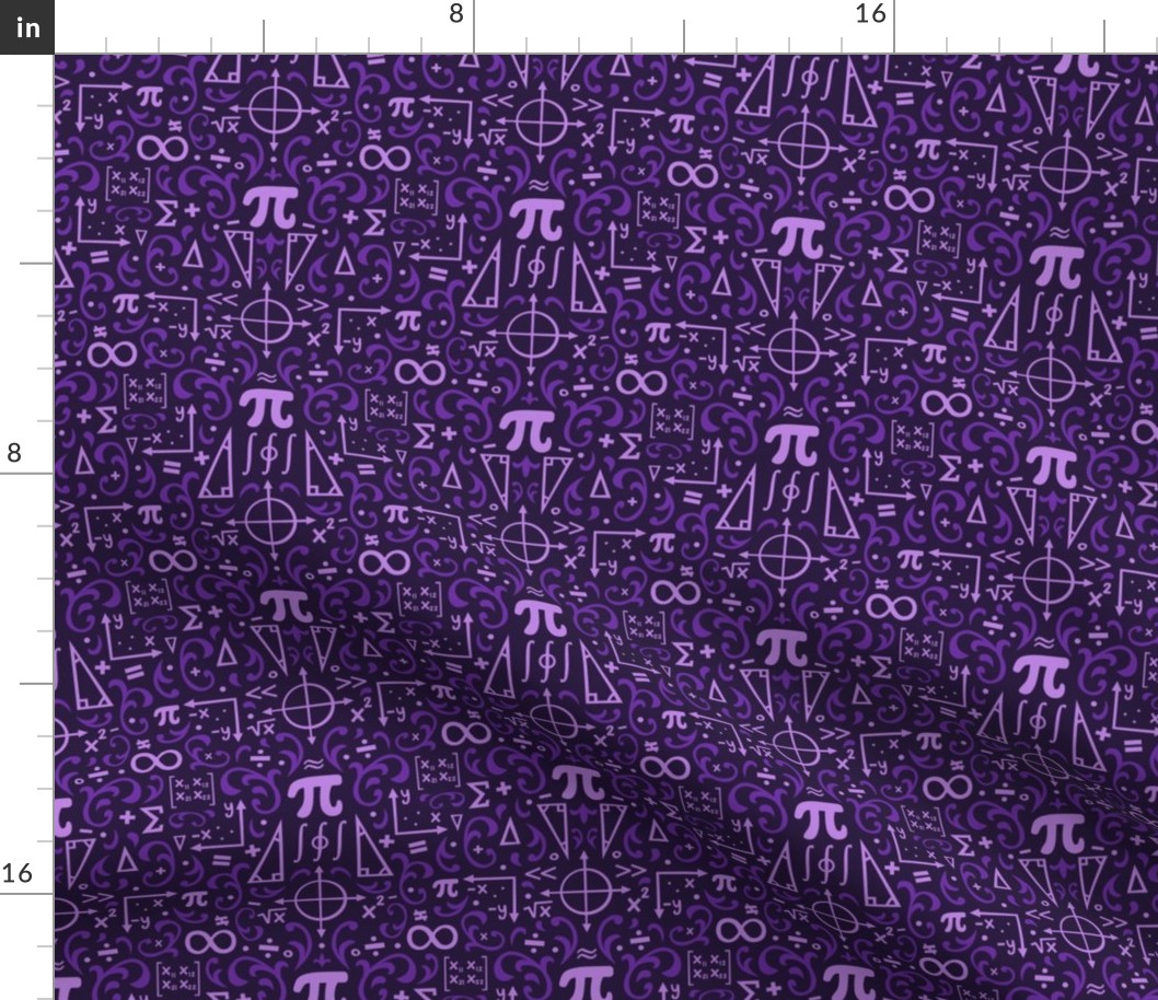  Mathematical Damask (Purple)