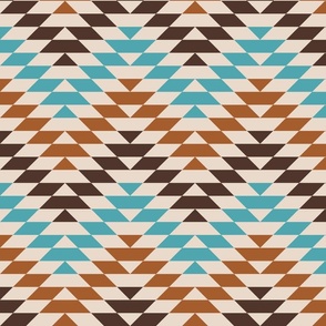 Bohemian geometrics Aztec chevron greige brown teal kilim