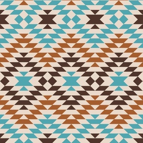 Bohemian geometrics Aztec kilim greige teal brown large
