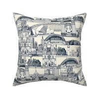 AUSTRALIA TOILE DE JOUY  indigo pearl