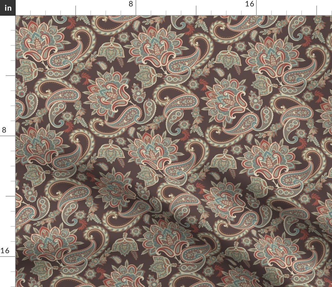 Floral Paisley pattern in indian style