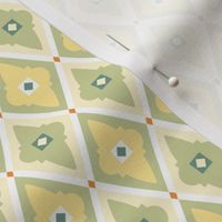 pointed quatrefoils light yellow and green | small