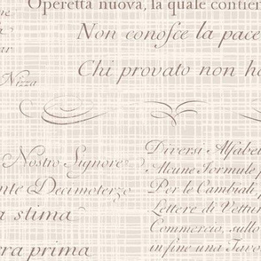 Vintage Italian Scripts in light beige