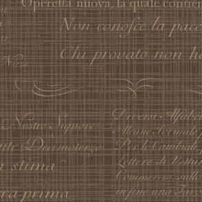 Vintage Italian Scripts in brown