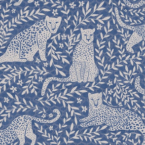 Jungle cat - classic blue and grey