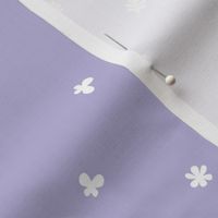 Polka leaves flowers and butterflies Purple