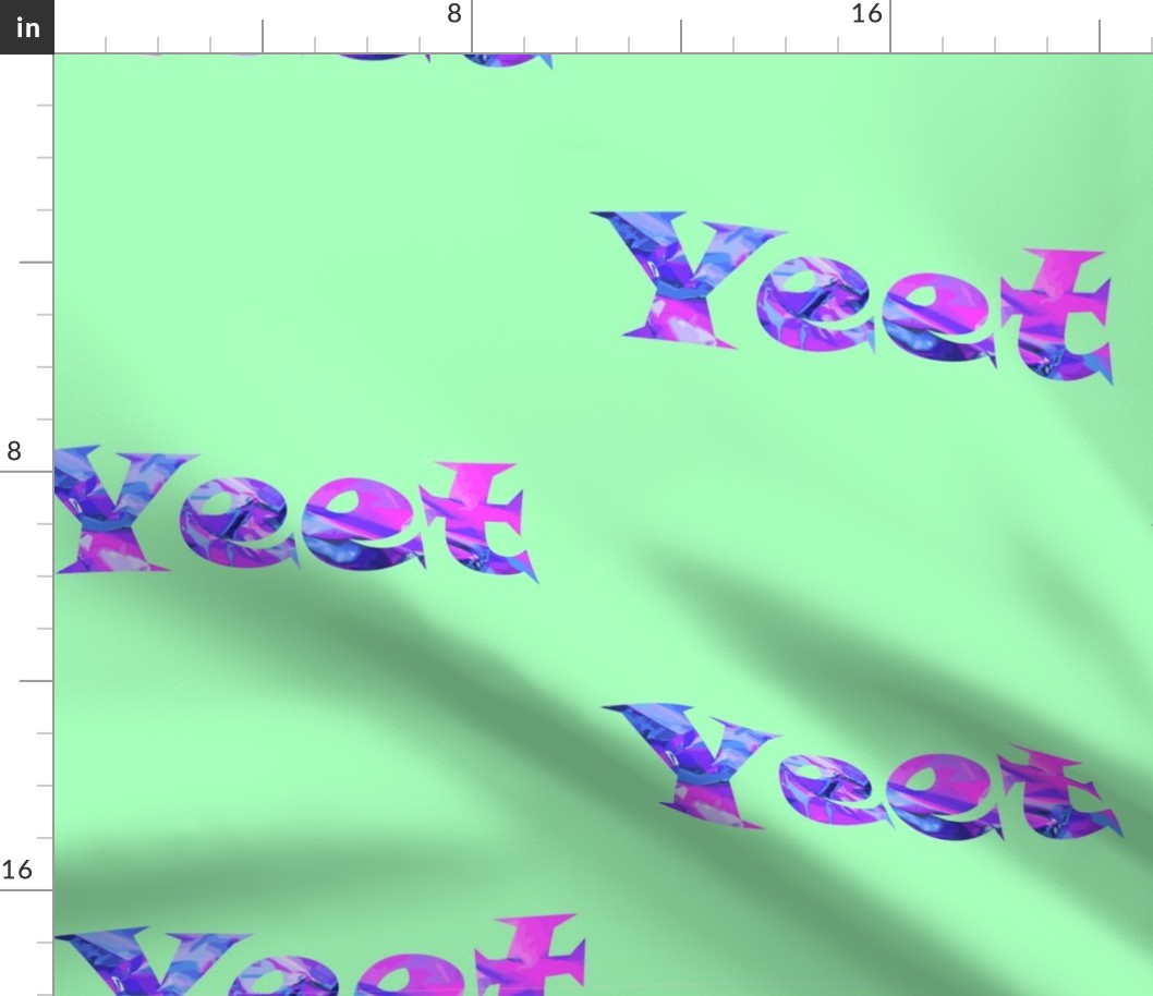 Colorful Vaporwave Yeet Text Yeeted Viral Phrase