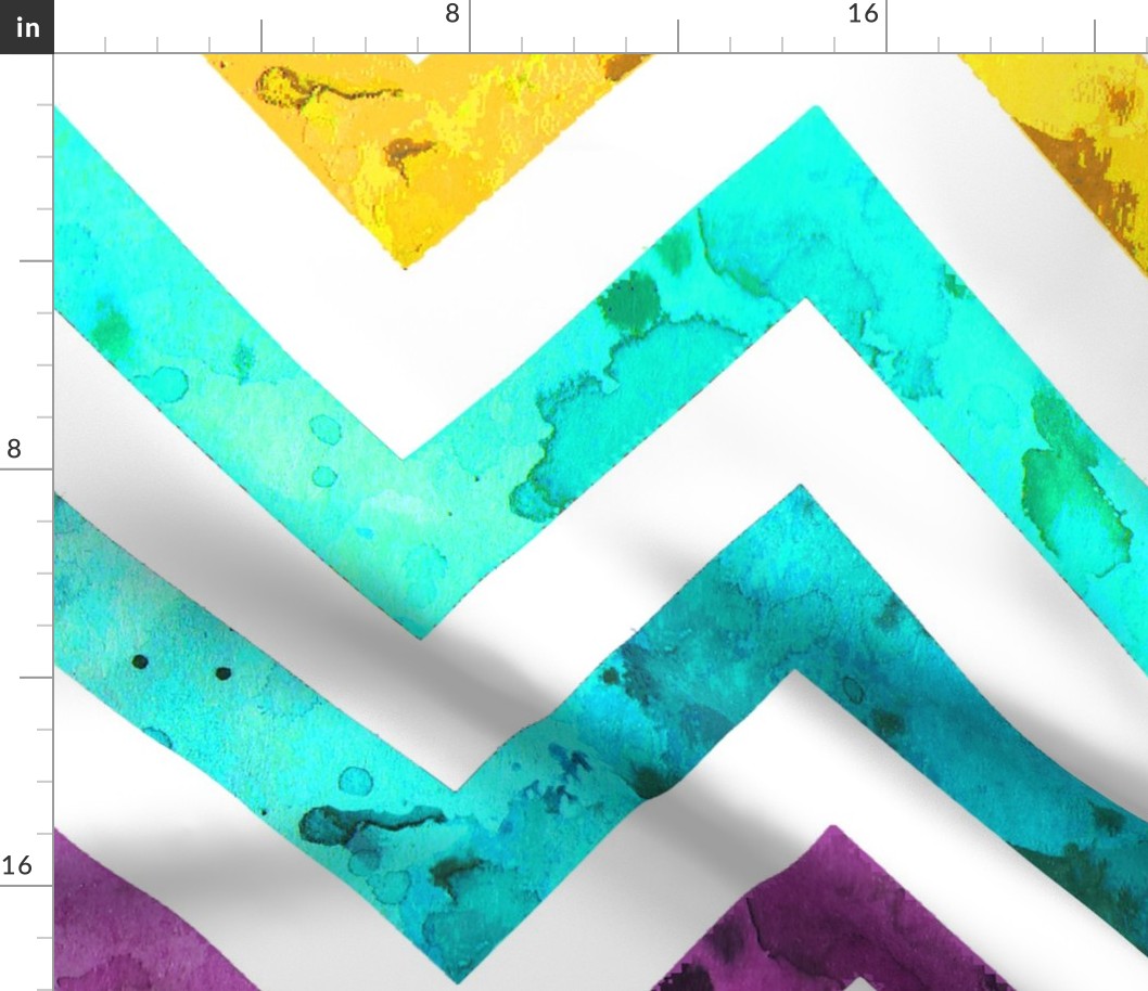 largest watercolor chevron rainbow