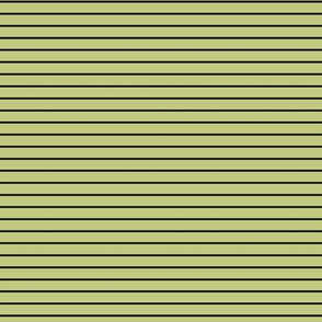 Small Pear Green Pin Stripe Pattern Horizontal in Black