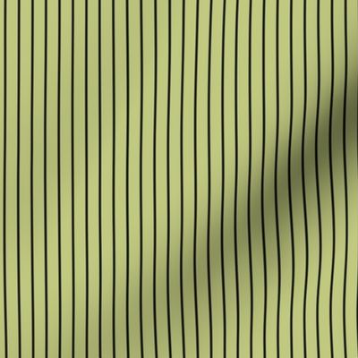 Small Pear Green Pin Stripe Pattern Horizontal in Black