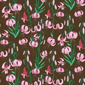 martagon lily pink-emerald-brown