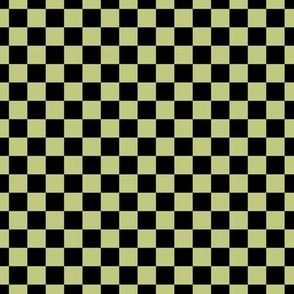 Checker Pattern - Pear Green and Black