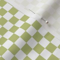 Checker Pattern - Pear Green and White