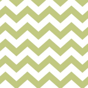 Chevron Pattern - Pear Green and White