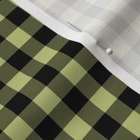 Gingham Pattern - Pear Green and Black