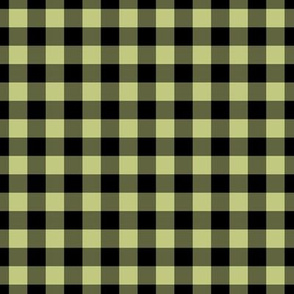Gingham Pattern - Pear Green and Black