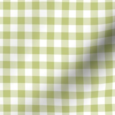 Gingham Pattern - Pear Green and White