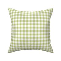 Gingham Pattern - Pear Green and White