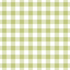 Gingham Pattern - Pear Green and White