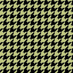 Houndstooth Pattern - Pear Green and Black