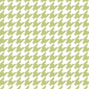 Houndstooth Pattern - Pear Green and White