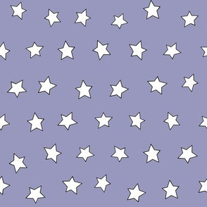 Star fabric - simple doodle star wallpaper - Dusty purple 