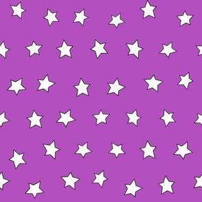 Star fabric - simple doodle star wallpaper - Purple