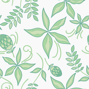 green tropical escape pattern