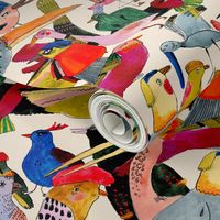 Colorful birds pattern