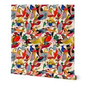 Colorful birds pattern