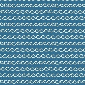 Small Sea Waves in medium blue