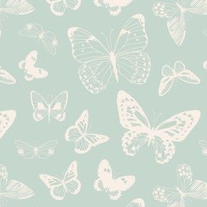 Butterflies in Aqua-5.25