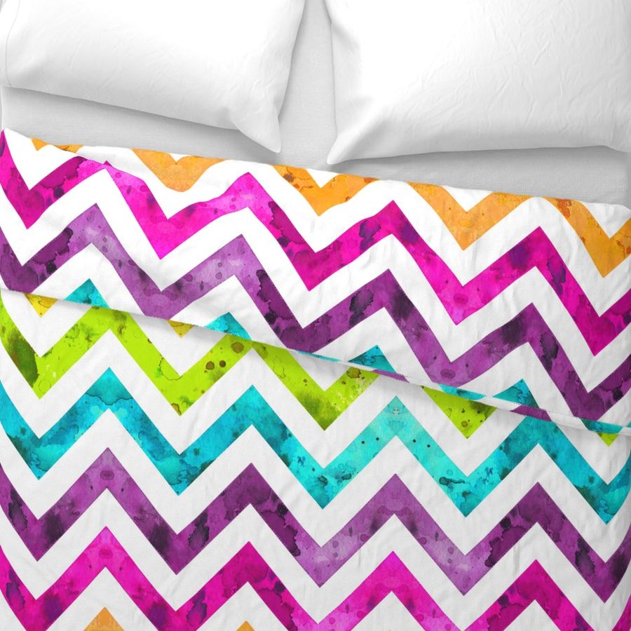 very large watercolor chevron