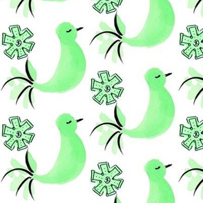 Green Bird Pattern