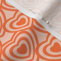 90s hearts kidcore fabric -Coral