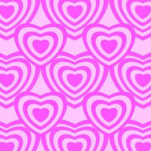90s hearts kidcore fabric -Pink