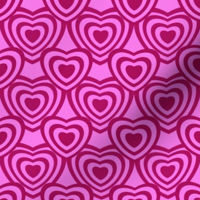 90s hearts kidcore fabric -Pink