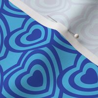 90s hearts kidcore fabric -Blue