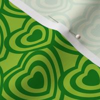 90s hearts kidcore fabric - green