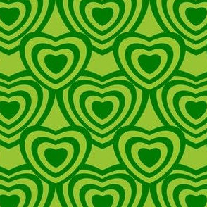 90s hearts kidcore fabric - green