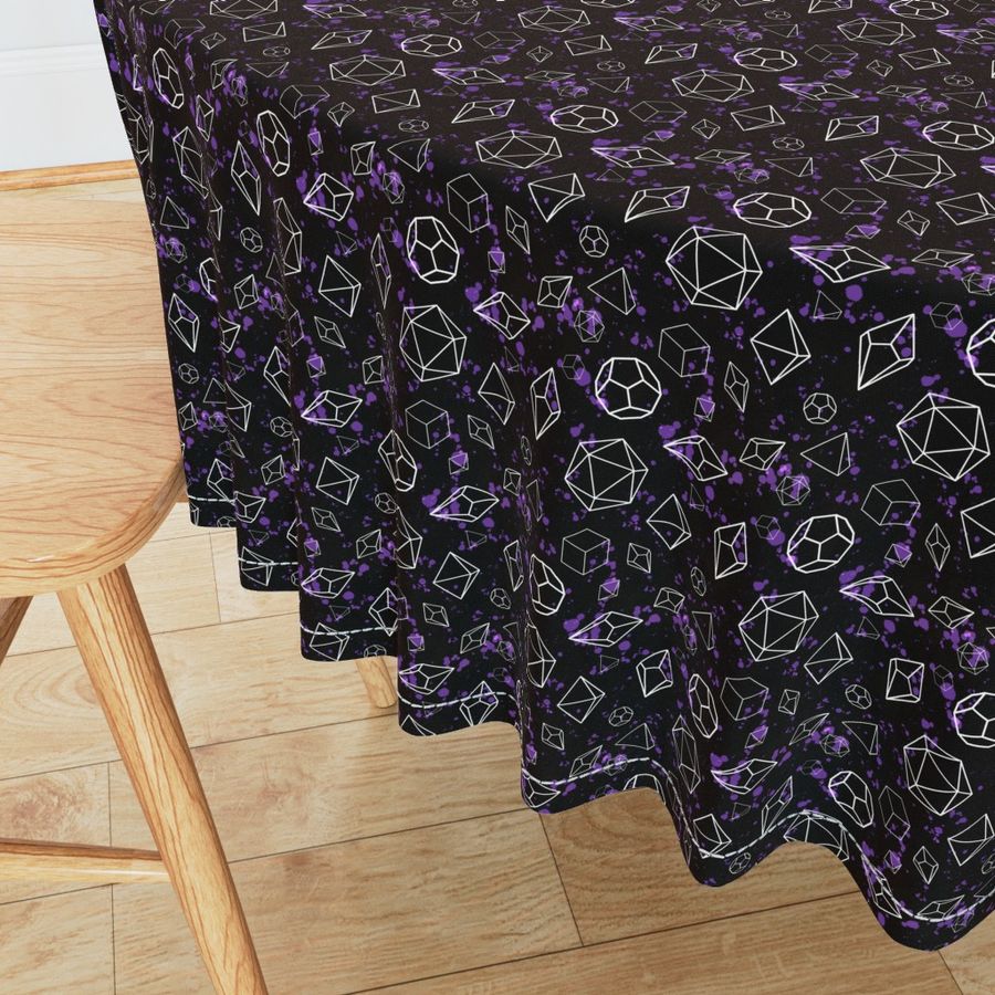 Splatter Polyhedral - Purple on Black