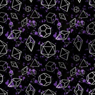 Splatter Polyhedral - Purple on Black