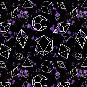 Splatter Polyhedral - Purple on Black